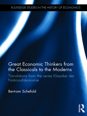 cover image of Great Economic Thinkers from the Classicals to the Moderns